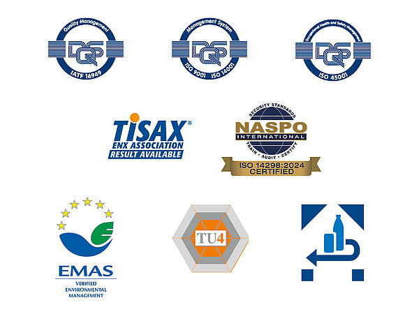 Certifications for safety and quality at the highest level