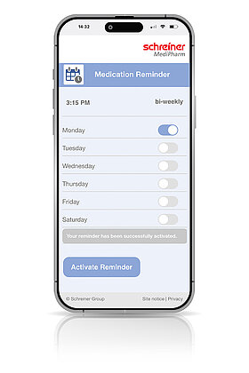 Smartphone with Medication reminder