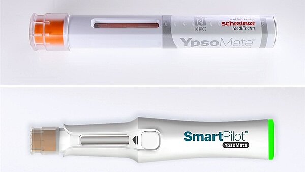 Ypsomed SmartPilot mit NFC-Label von Schreiner MediPharm